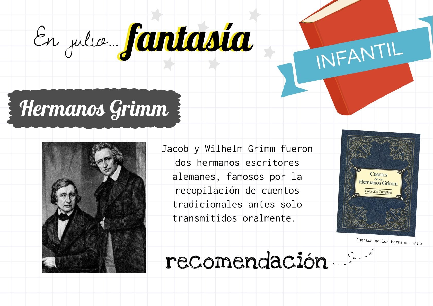 2021 06 25 RecomiendameTresAutores HnosGrimm